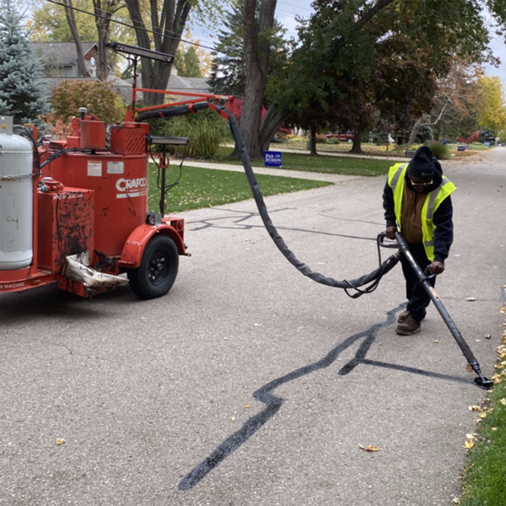 Crack Filling in Sterling Heights